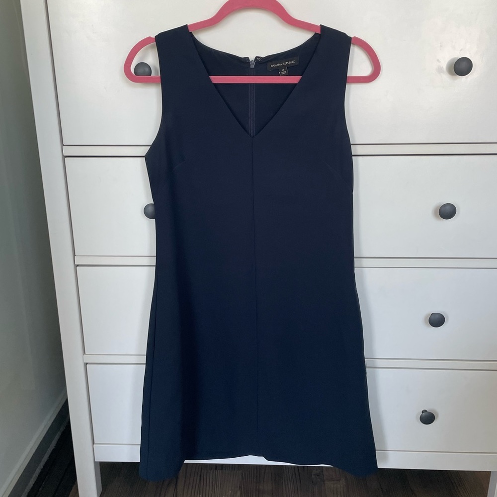 Banana Republic navy sheath dress